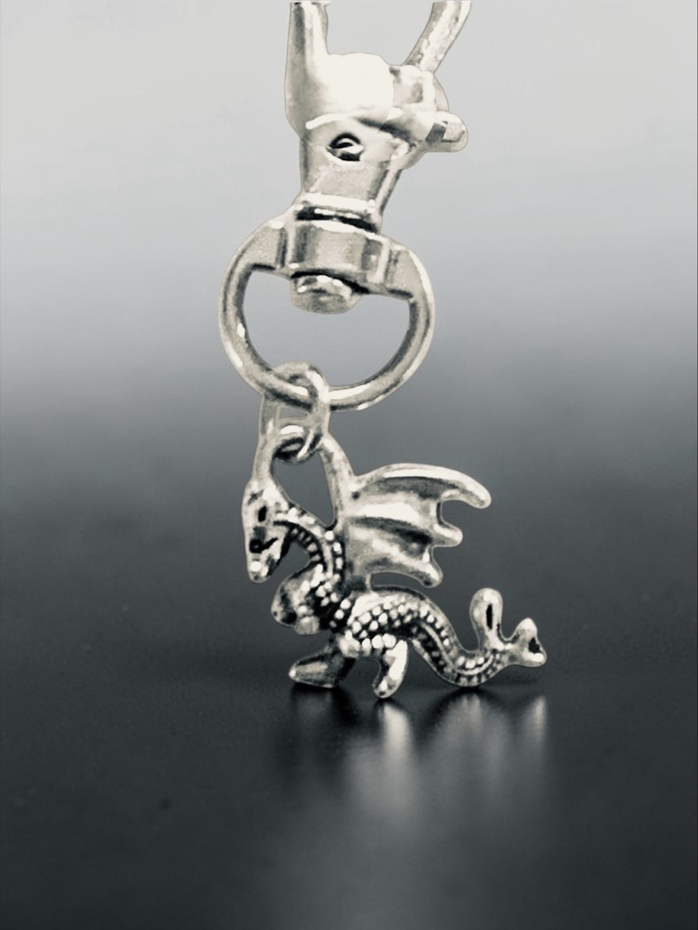 Stainless Steel Dragon Key Charm Key Holder - unisex & kids